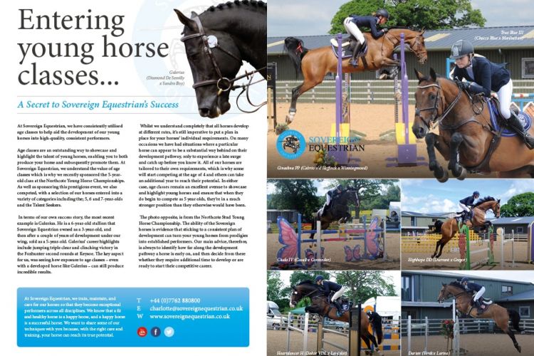Entering young horse classes - Equestrian Life August 2017