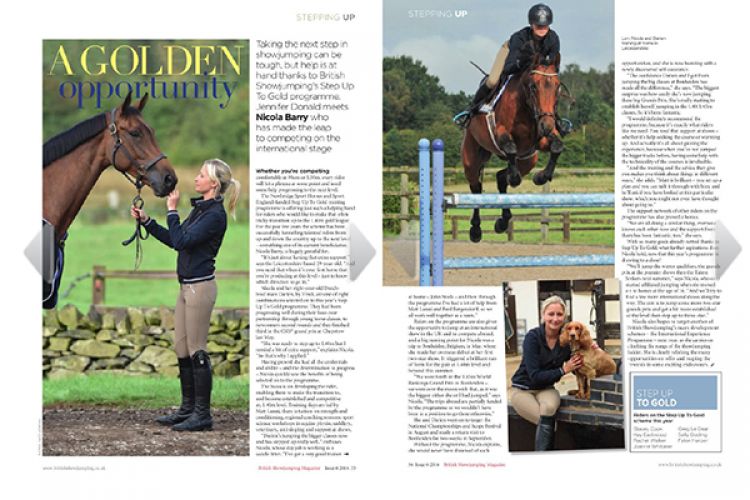 A golden opportunity - Bristish Showjumping Magazine